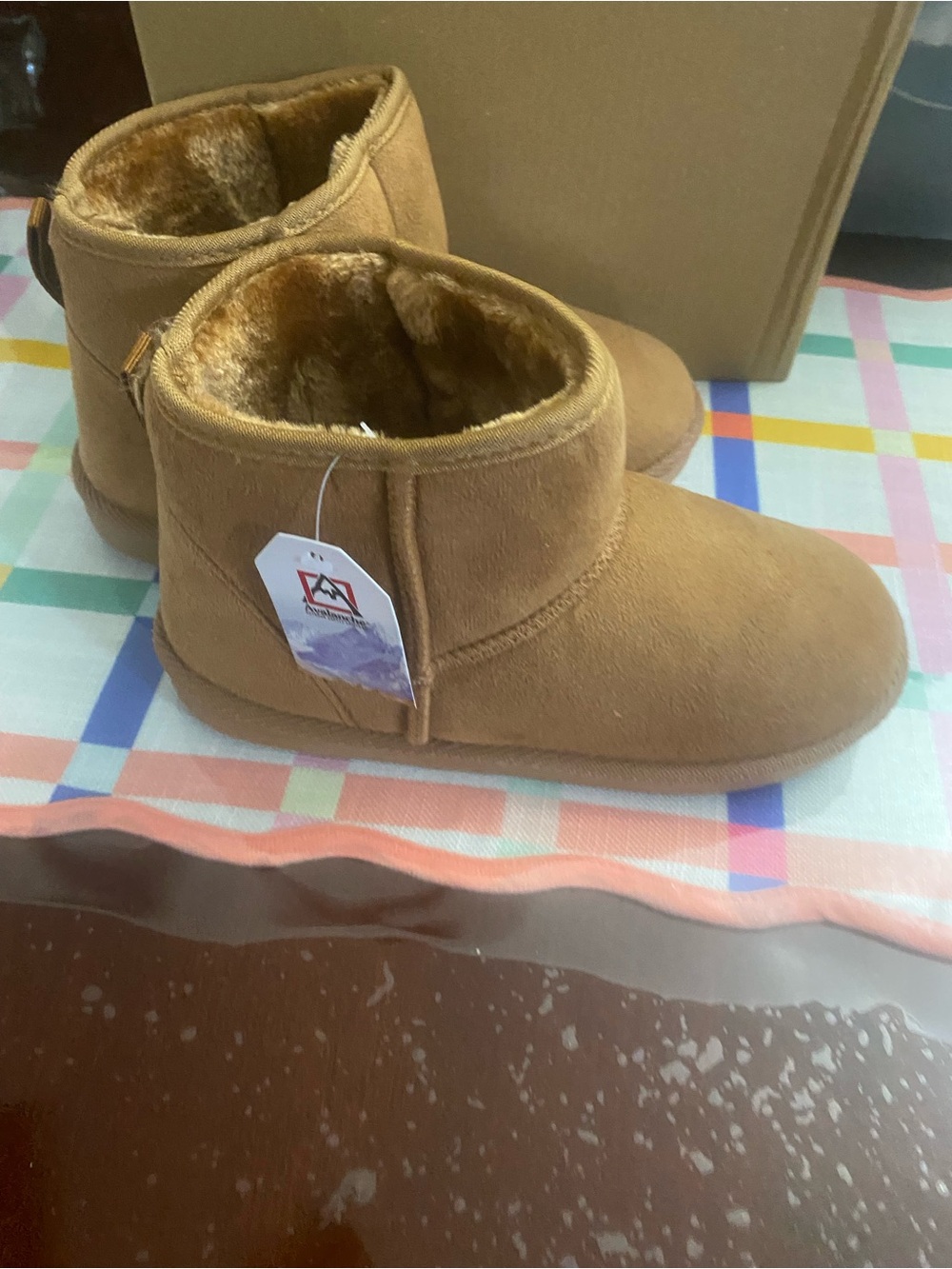 Avalanche Kids Chestnut Faux-Shearling Booties